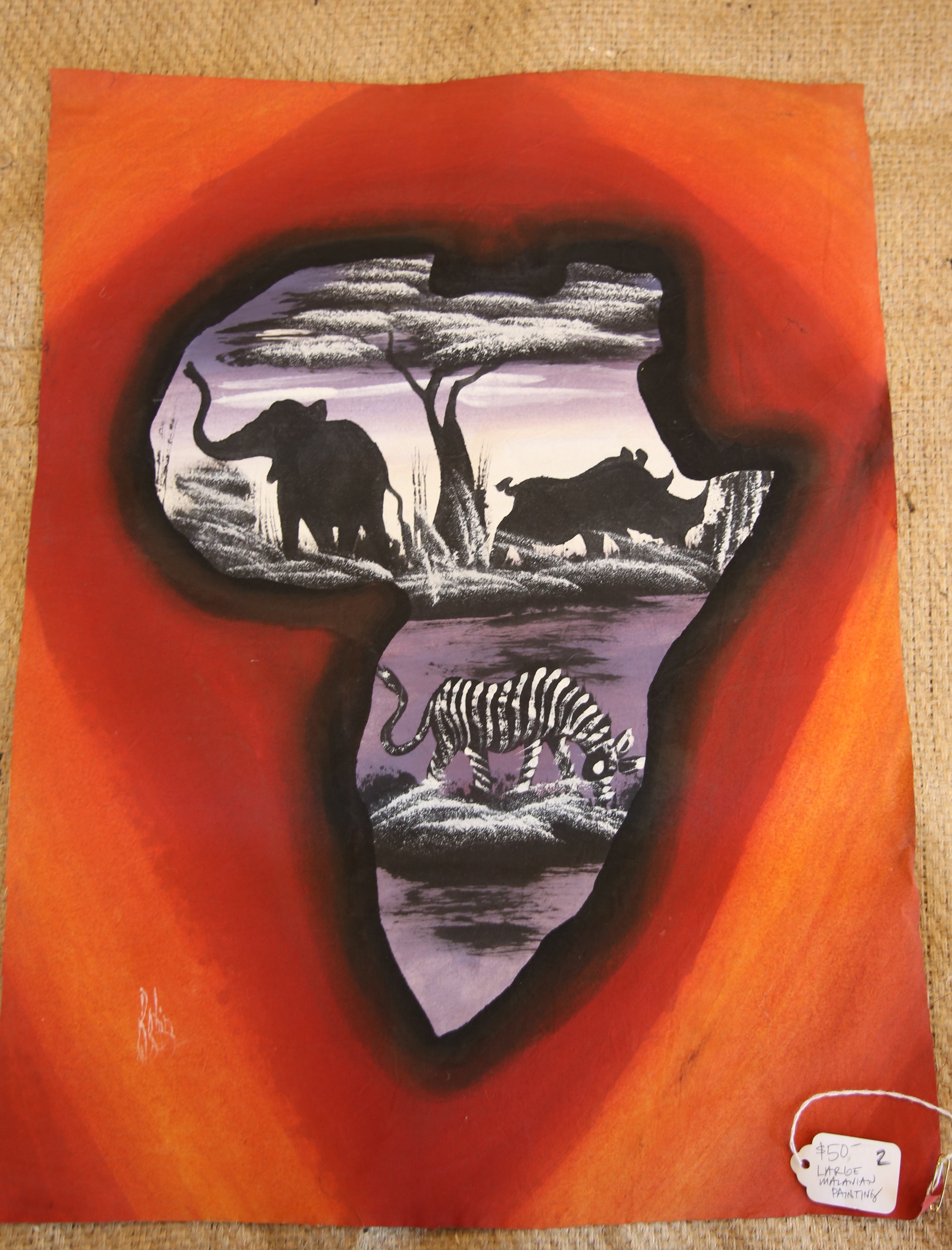 Malawi painting   by local craftsmen  #2