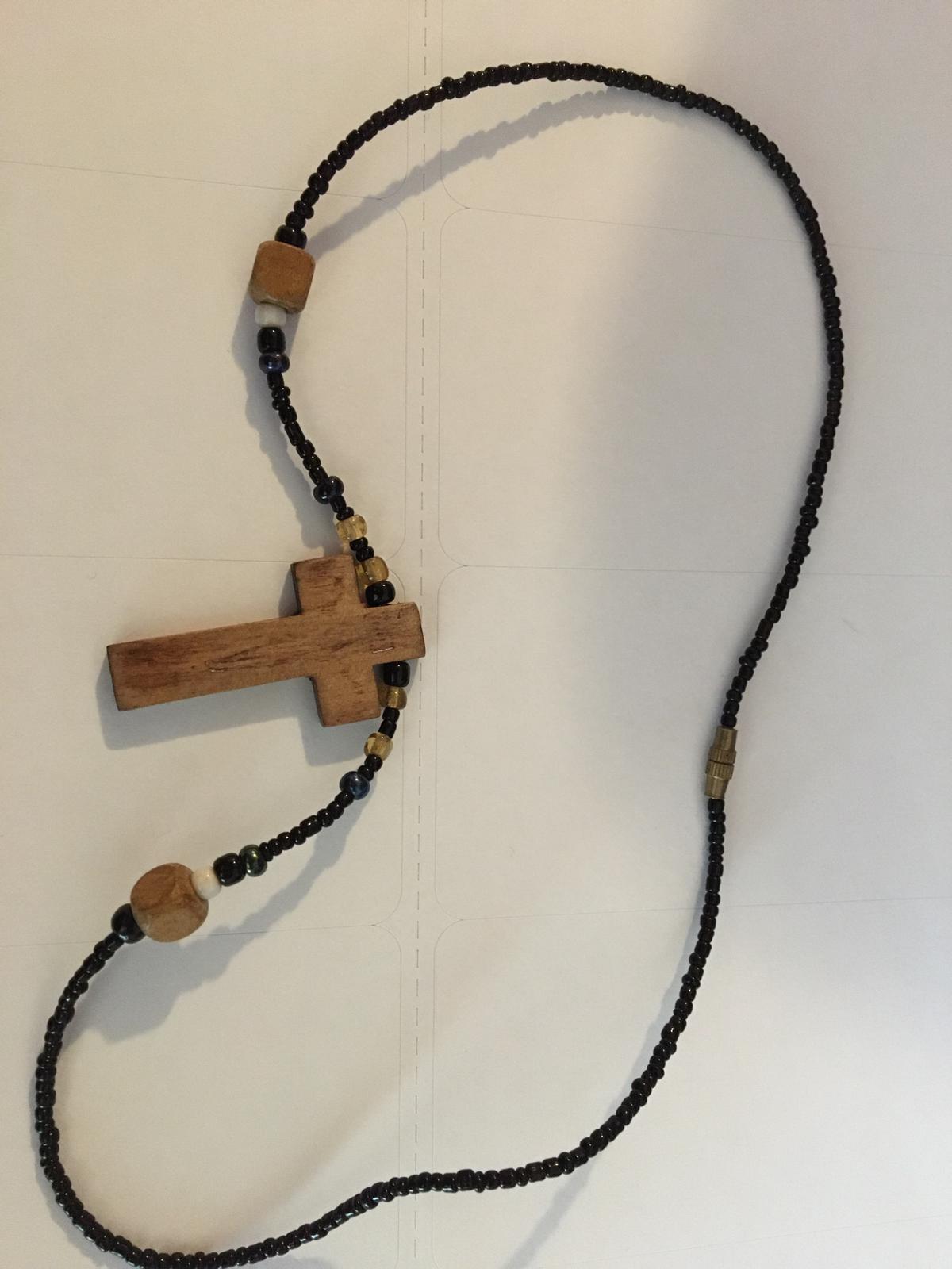 Wood cross Necklace